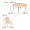 Emma and Oliver 45" Round Plastic Height Adjustable Activity Table Set with 2 Chairs